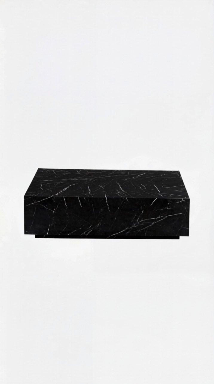 Mesa de centro mármol negro
